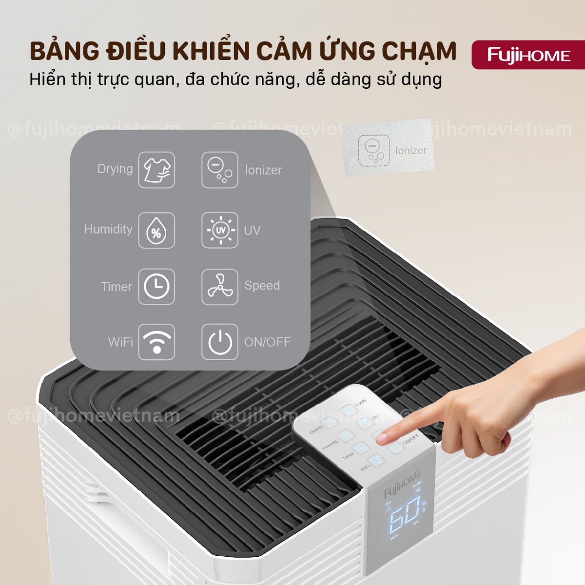 Hình ảnh chi tiết Máy hút ẩm công suất lớn Fujihome DH60W-HEPA - Ảnh số 21