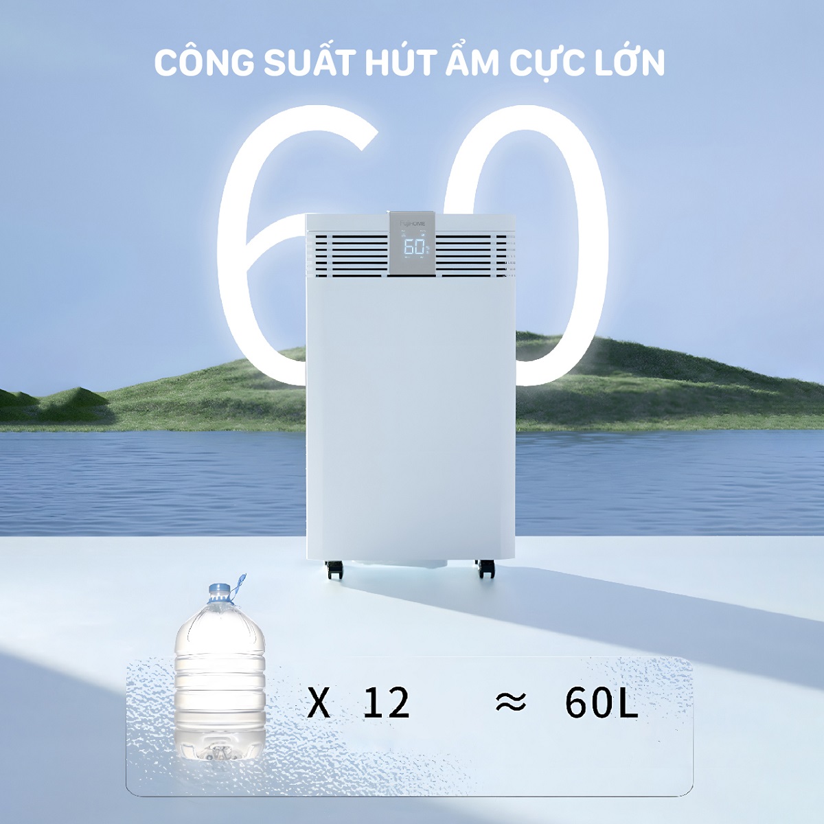 Hình ảnh chi tiết Máy hút ẩm công suất lớn Fujihome DH60W-HEPA - Ảnh số 23