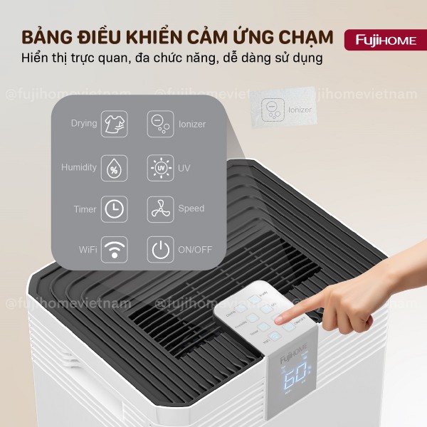 Hình ảnh chi tiết Máy hút ẩm công suất lớn Fujihome DH60W-HEPA - Ảnh số 8