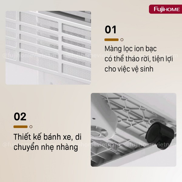 Hình ảnh chi tiết Máy hút ẩm công suất lớn Fujihome DH60W-HEPA - Ảnh số 11