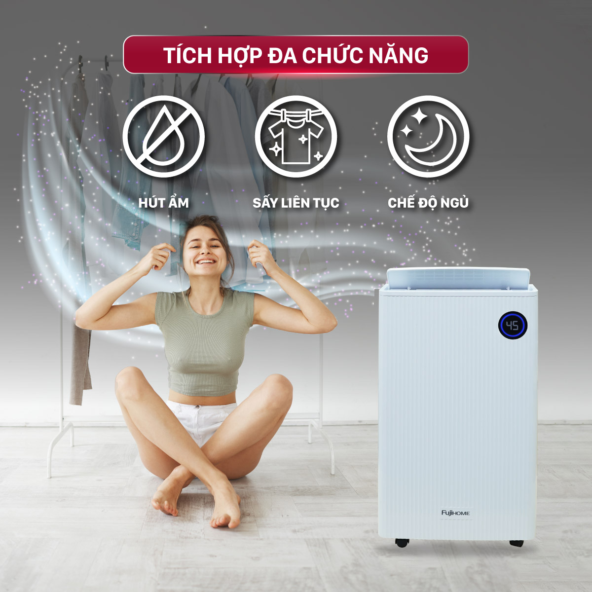 Hình ảnh chi tiết Máy hút ẩm dân dụng Fujihome DH25W-HEPA-NEW - Ảnh số 14
