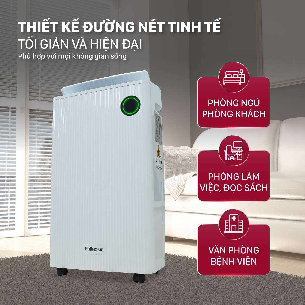 Hình ảnh chi tiết Máy hút ẩm dân dụng Fujihome DH25W-HEPA-NEW - Ảnh số 18