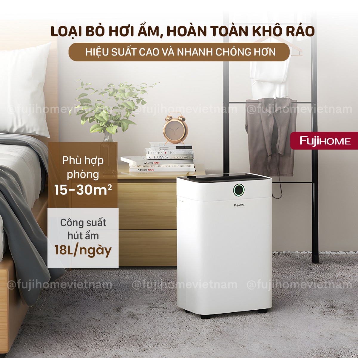 Hình ảnh chi tiết Máy hút ẩm dân dụng Fujihome DH18W-HEPA - Ảnh số 15