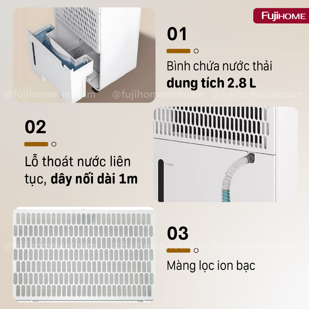 Hình ảnh chi tiết Máy hút ẩm dân dụng Fujihome DH18W-HEPA - Ảnh số 27