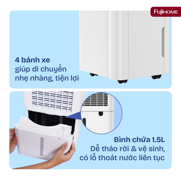 Hình ảnh chi tiết Máy hút ẩm dân dụng Fujihome DH10NEW - Ảnh số 4