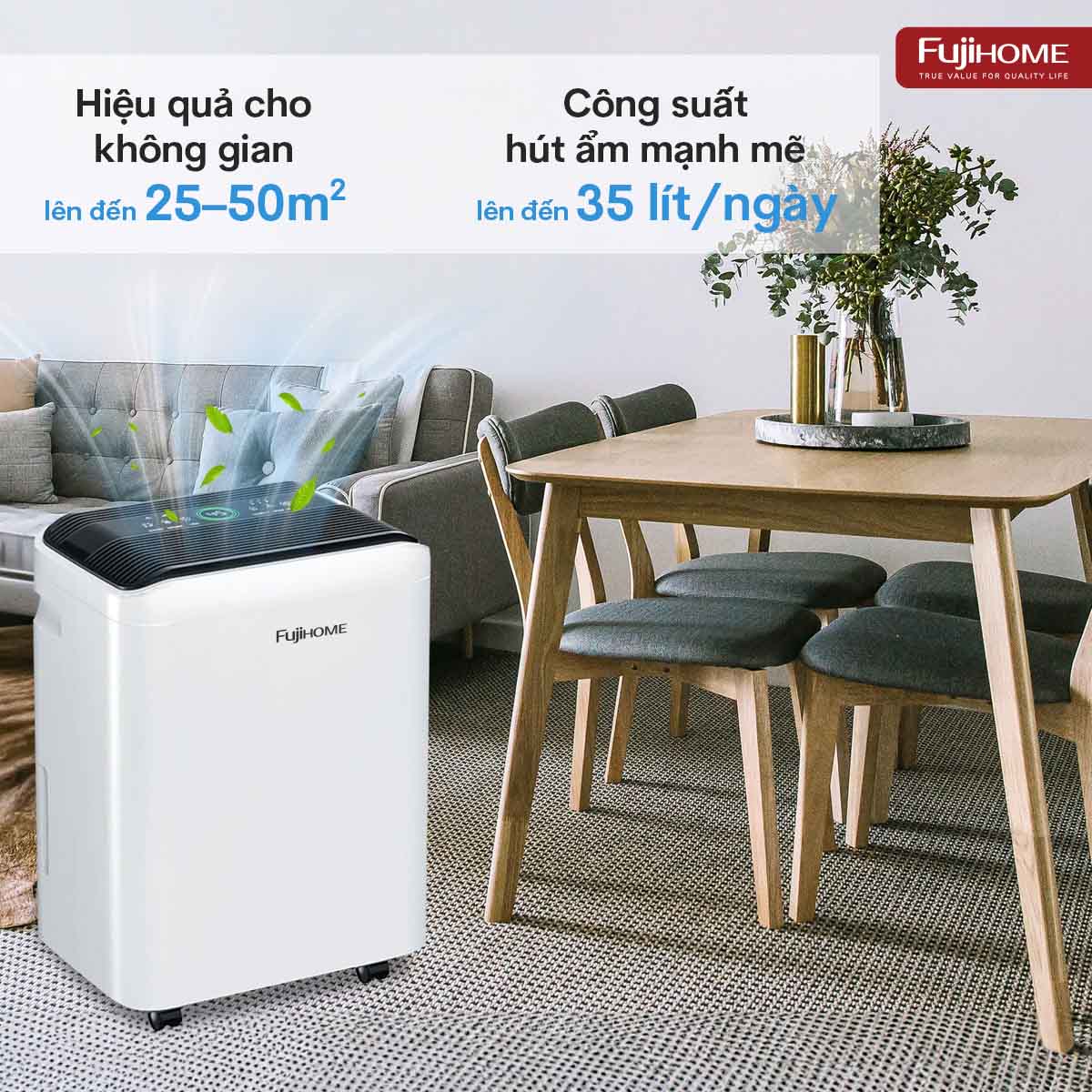 Hình ảnh chi tiết Máy hút ẩm dân dụng Fujihome DH35W-HEPA - Ảnh số 16