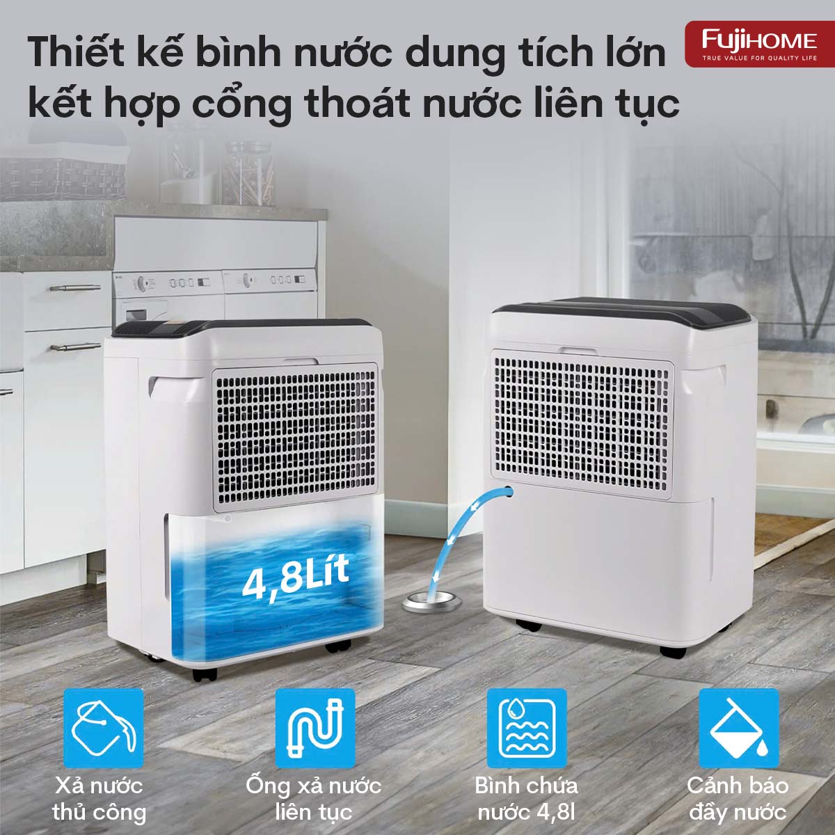 Hình ảnh chi tiết Máy hút ẩm dân dụng Fujihome DH35W-HEPA - Ảnh số 20