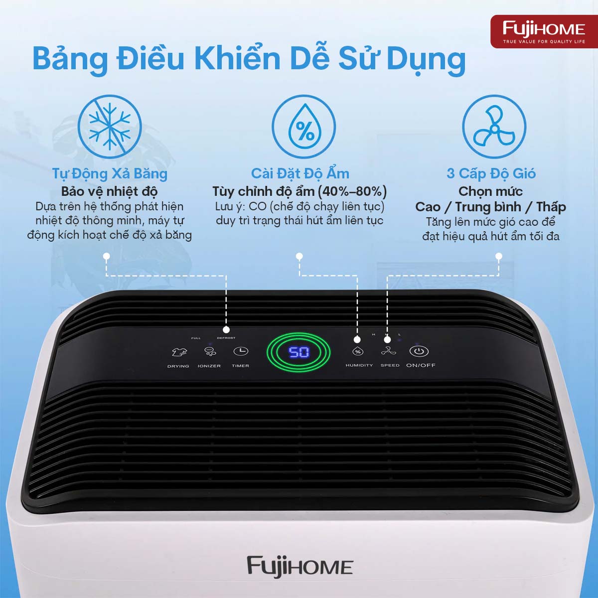 Hình ảnh chi tiết Máy hút ẩm dân dụng Fujihome DH35W-HEPA - Ảnh số 22