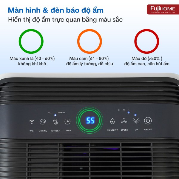 Hình ảnh chi tiết Máy hút ẩm dân dụng Fujihome DH35W-HEPA - Ảnh số 4