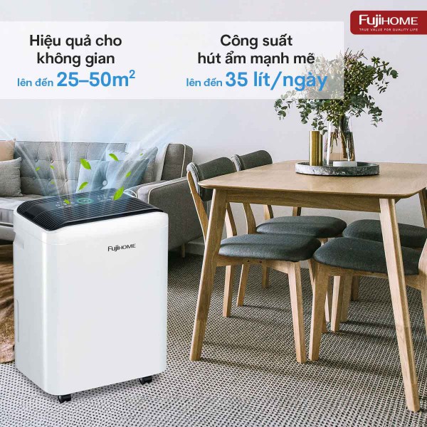 Hình ảnh chi tiết Máy hút ẩm dân dụng Fujihome DH35W-HEPA - Ảnh số 5