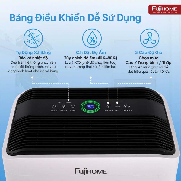 Hình ảnh chi tiết Máy hút ẩm dân dụng Fujihome DH35W-HEPA - Ảnh số 9