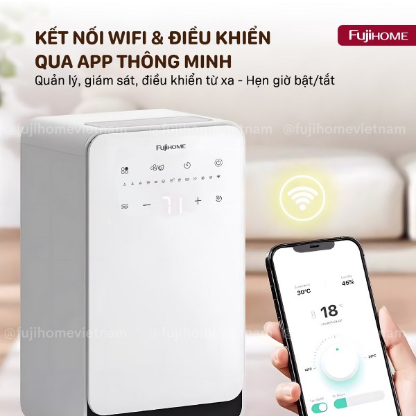 Hình ảnh chi tiết Máy hút ẩm dân dụng Fujihome DH12NEW (kết nối điều khiển wifi từ xa) - Ảnh số 12