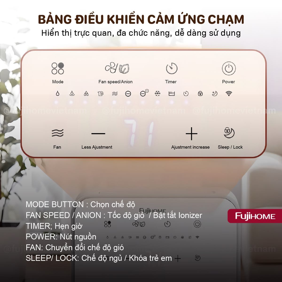 Hình ảnh chi tiết Máy hút ẩm dân dụng Fujihome DH12NEW (kết nối điều khiển wifi từ xa) - Ảnh số 20