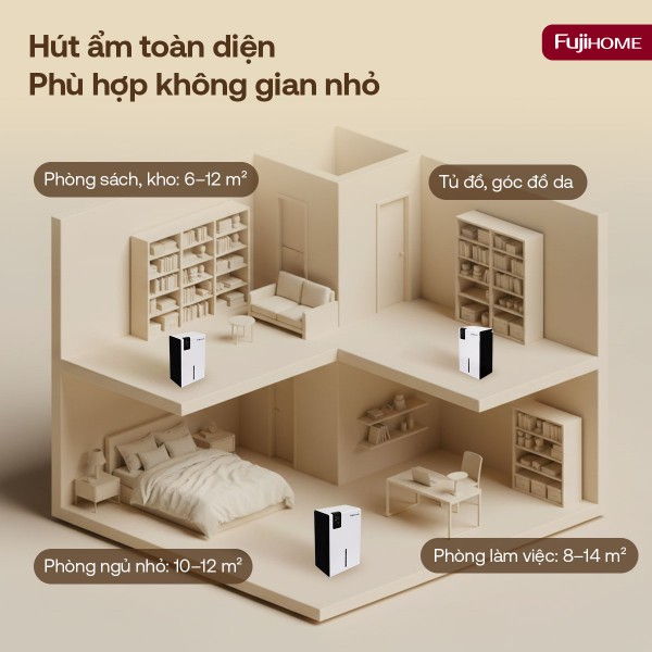 Hình ảnh chi tiết Máy hút ẩm bán dẫn mini Fujihome DHP23-MINI - Ảnh số 3