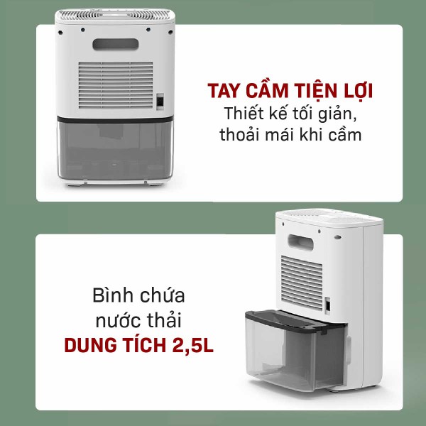 Hình ảnh chi tiết Máy hút ẩm bán dẫn tích hợp lọc không khí Fujihome DHP05-MINI - Ảnh số 3