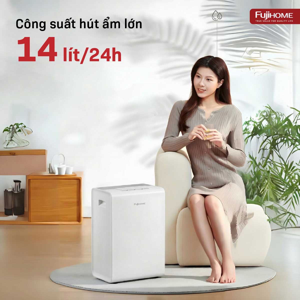 Hình ảnh chi tiết Máy hút ẩm dân dụng Fujihome DH14W-HEPA - Ảnh số 16