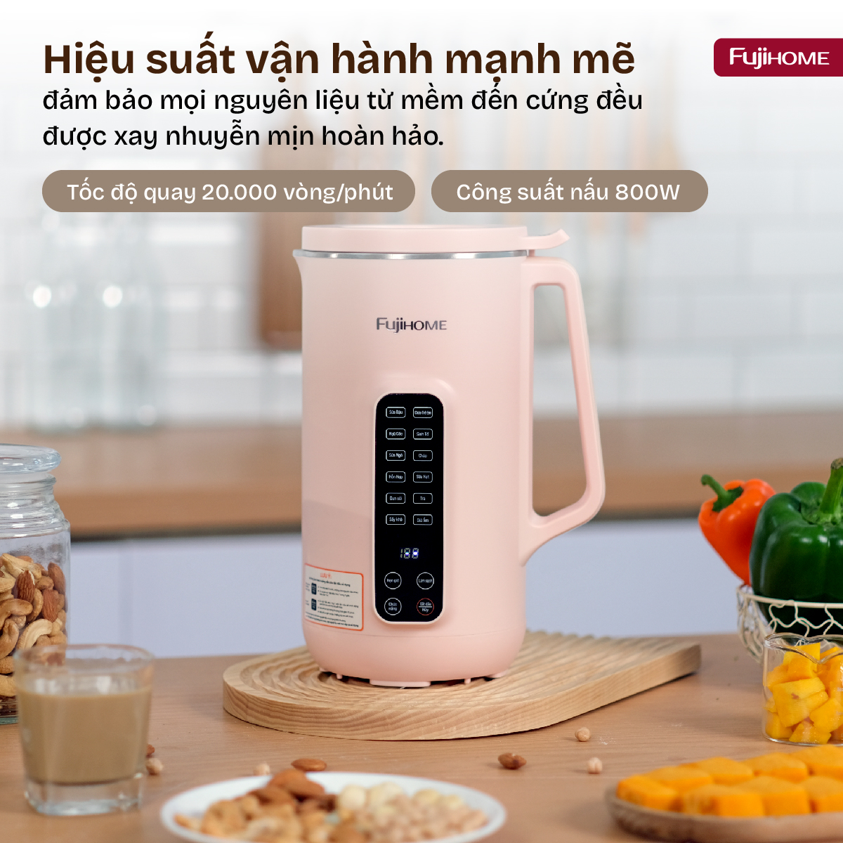 Hình ảnh chi tiết Máy làm sữa hạt đa năng Fujihome SM1626 - Ảnh số 17