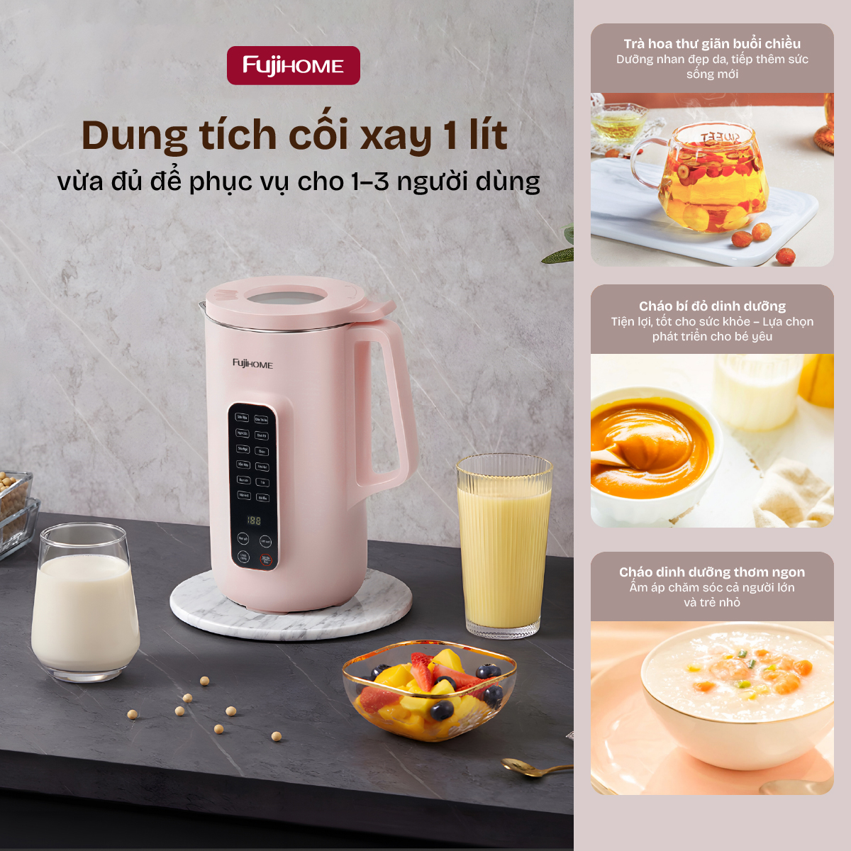 Hình ảnh chi tiết Máy làm sữa hạt đa năng Fujihome SM1626 - Ảnh số 18