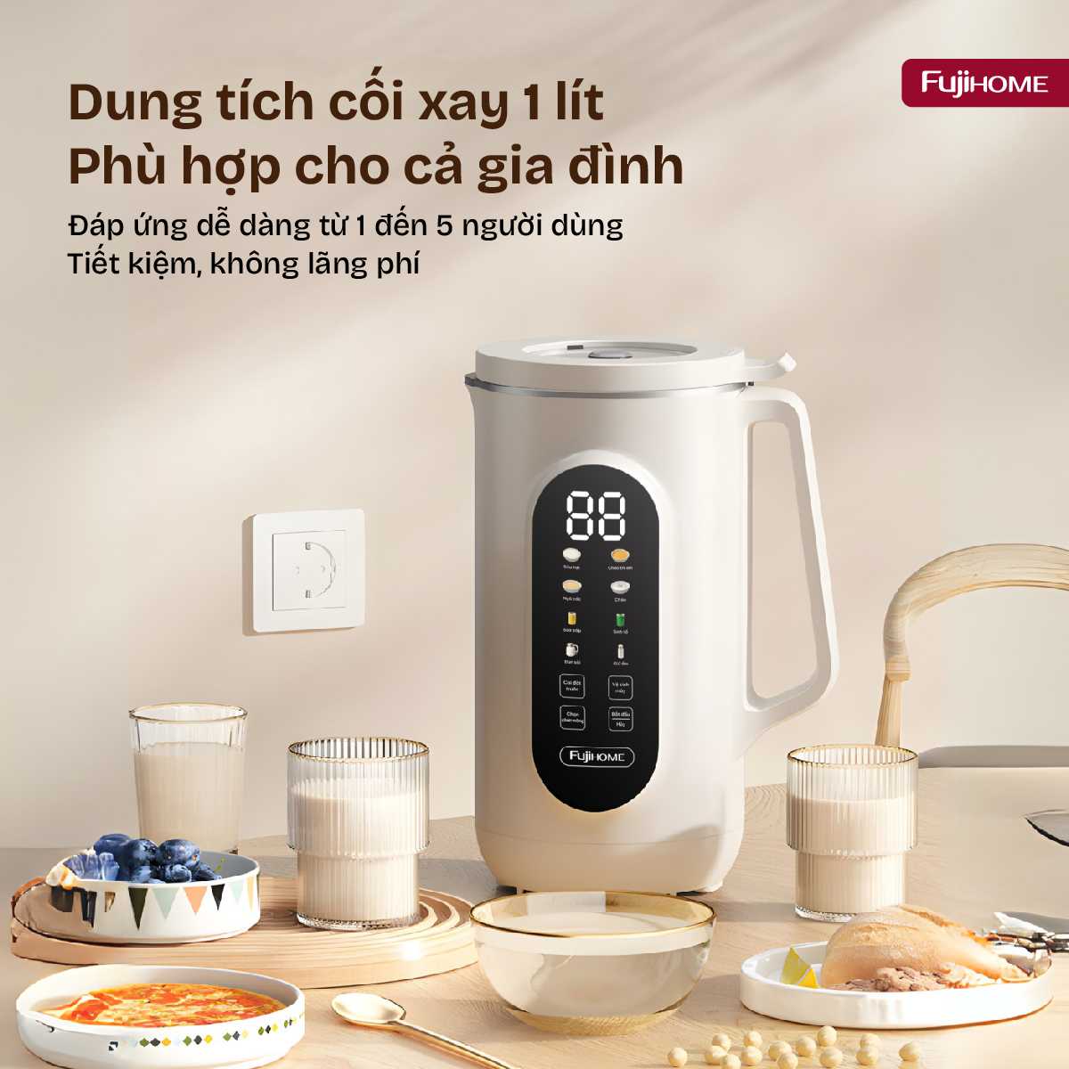 Hình ảnh chi tiết Máy làm sữa hạt đa năng Fujihome SM1636 - Ảnh số 24