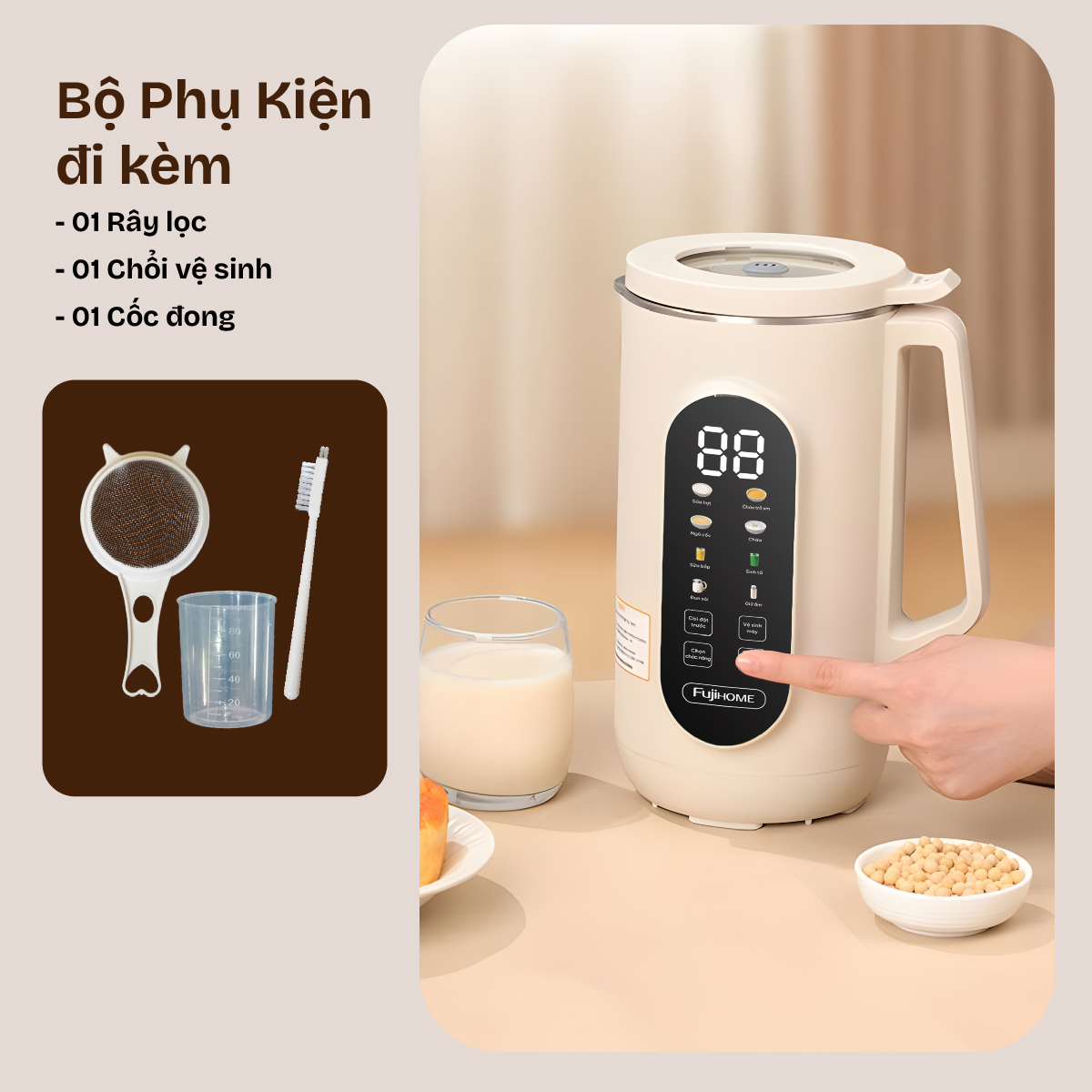 Hình ảnh chi tiết Máy làm sữa hạt đa năng Fujihome SM1636 - Ảnh số 35