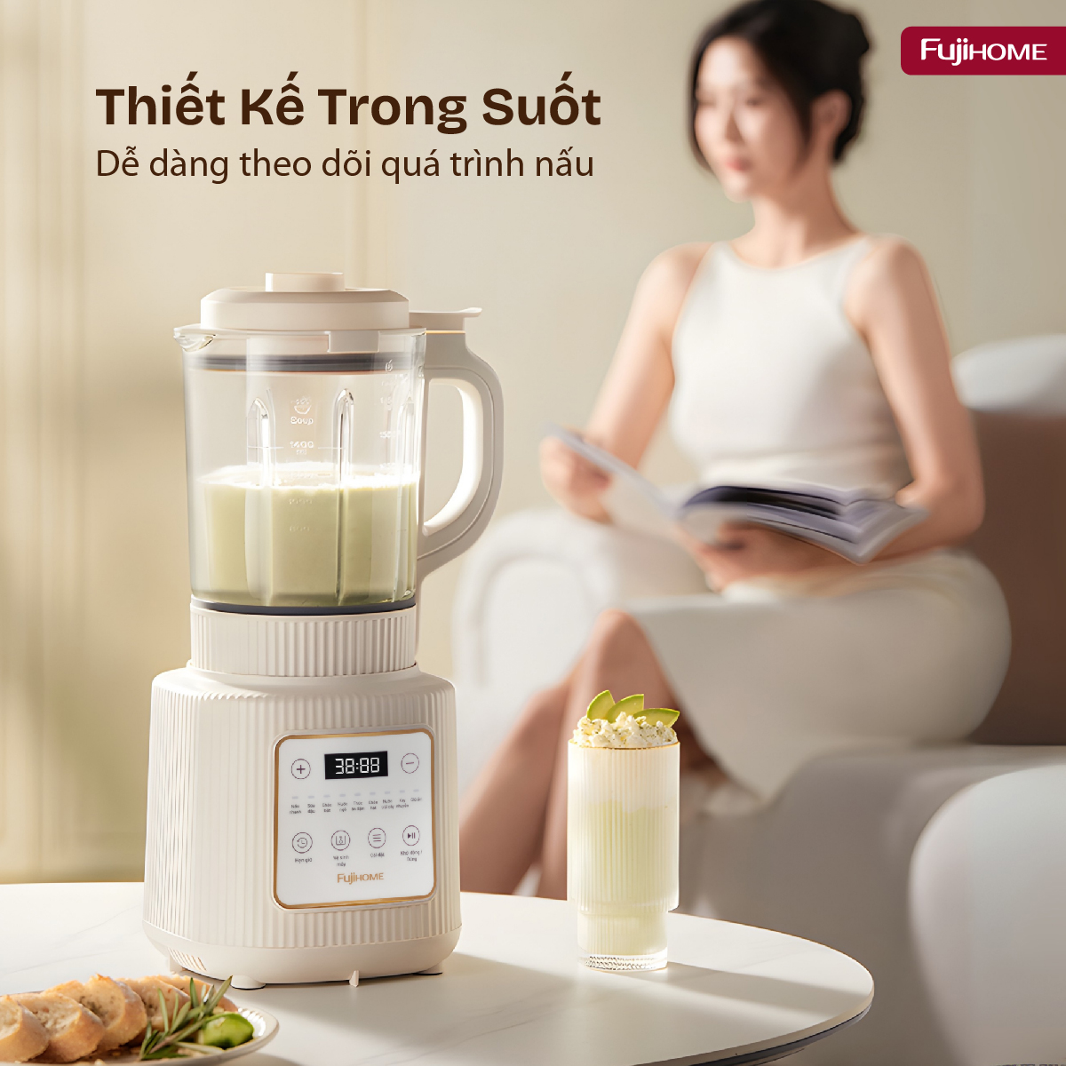 Hình ảnh chi tiết Máy làm sữa hạt đa năng Fujihome SM01A - Ảnh số 21