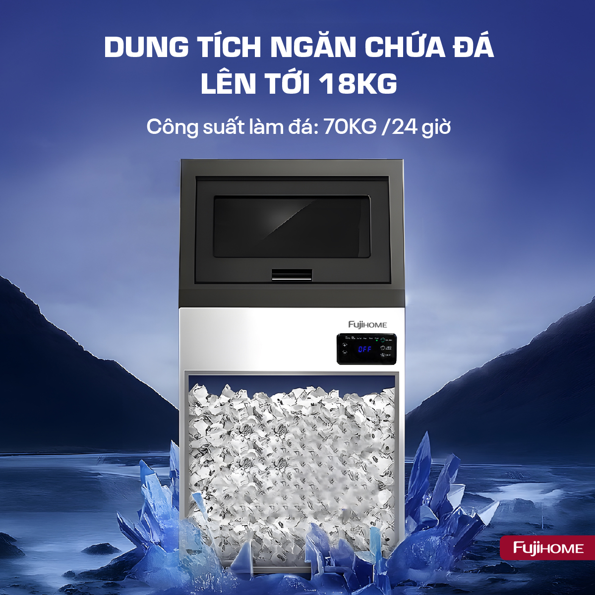 Hình ảnh chi tiết Máy làm đá thương mại kèm lọc nước UF Fujihome IM70C - Ảnh số 16