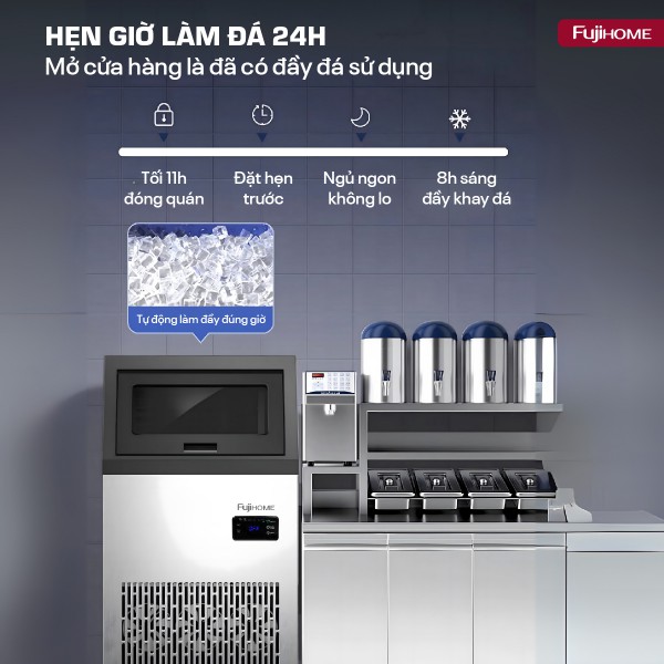 Hình ảnh chi tiết Máy làm đá thương mại kèm lọc nước UF Fujihome IM70C - Ảnh số 3