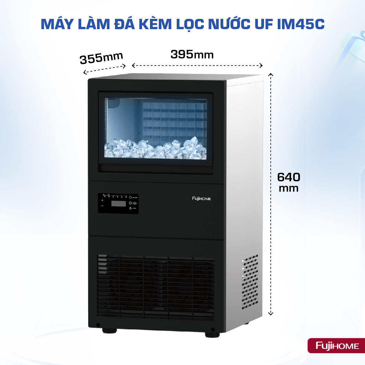 Hình ảnh chi tiết Máy làm đá thương mại kèm lọc nước UF Fujihome IM45C - Ảnh số 15
