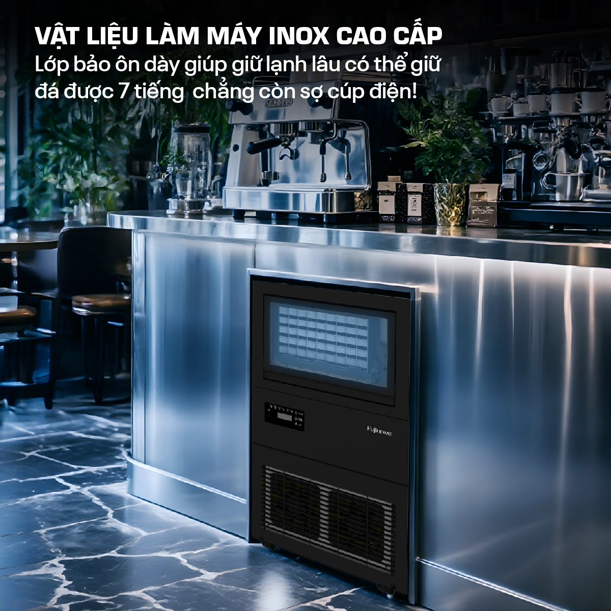 Hình ảnh chi tiết Máy làm đá thương mại kèm lọc nước UF Fujihome IM45C - Ảnh số 10