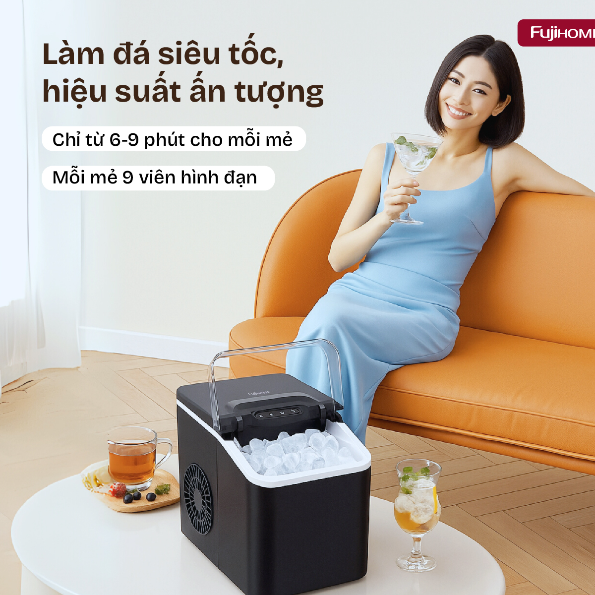Hình ảnh chi tiết Máy làm đá viên mini Fujihome IM1218 - Ảnh số 18