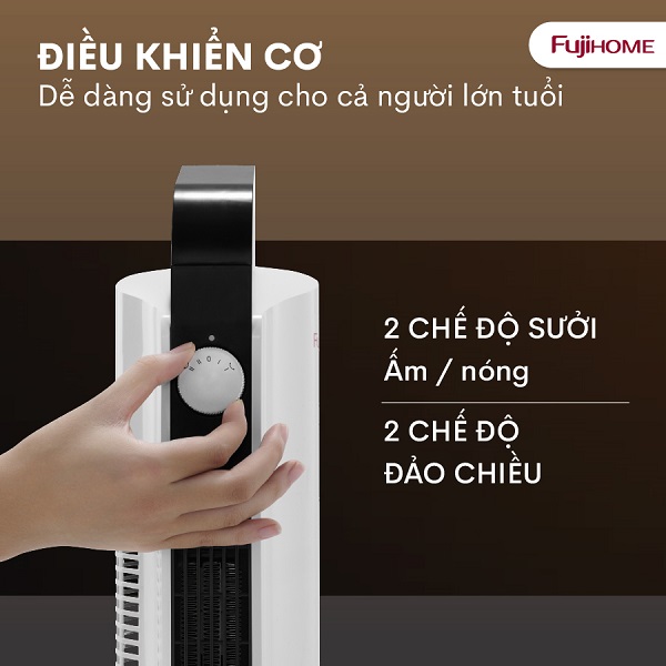 Hình ảnh chi tiết Quạt sưởi gốm Ceramic để sàn FUJIHOME FH2000M - Ảnh số 14