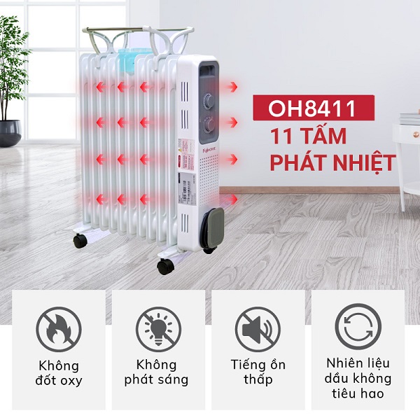 Hình ảnh chi tiết Máy sưởi dầu FUJIHOME OH8411 - Ảnh số 8