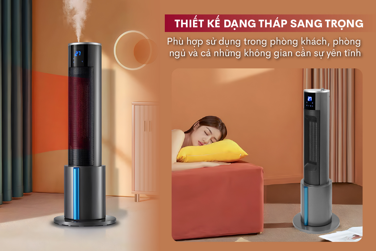 Hình ảnh chi tiết Quạt sưởi gốm tích hợp tạo ẩm FUJIHOME FH6000 - Ảnh số 6