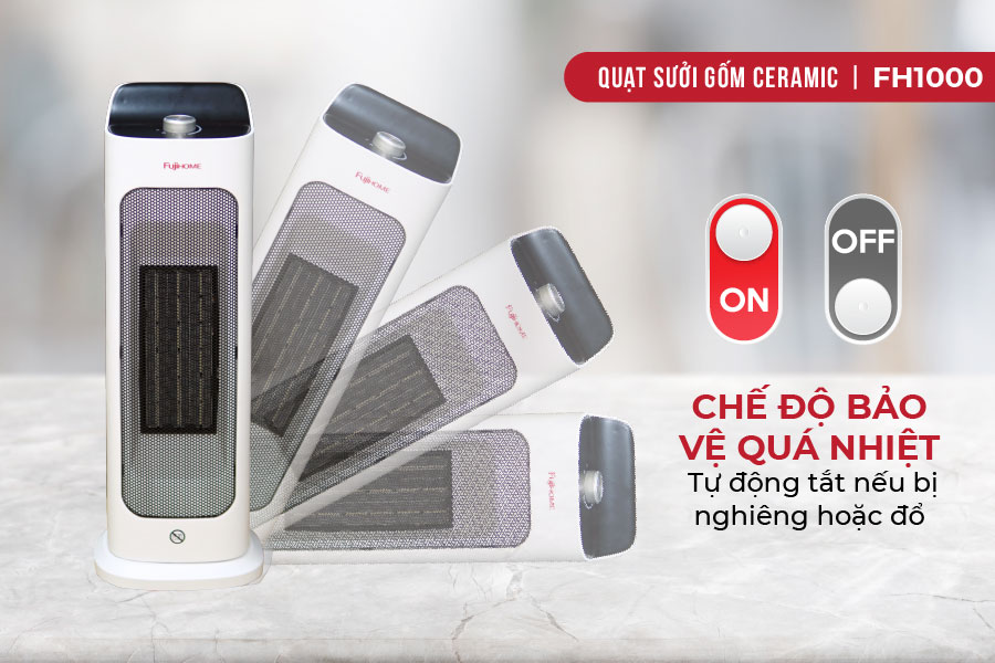 Hình ảnh chi tiết Quạt sưởi gốm để bàn FUJIHOME FH1000 - Ảnh số 8
