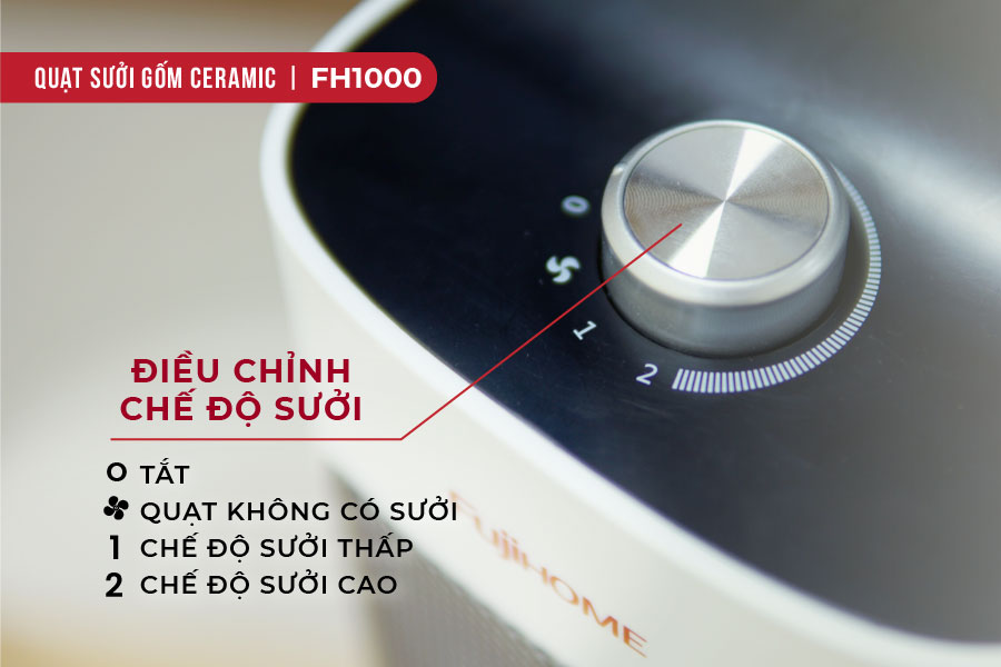 Hình ảnh chi tiết Quạt sưởi gốm để bàn FUJIHOME FH1000 - Ảnh số 9