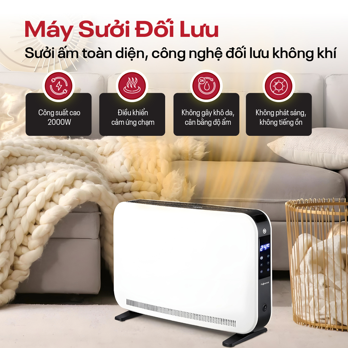 Hình ảnh chi tiết Máy sưởi đối lưu Fujihome CH7320 - Ảnh số 12