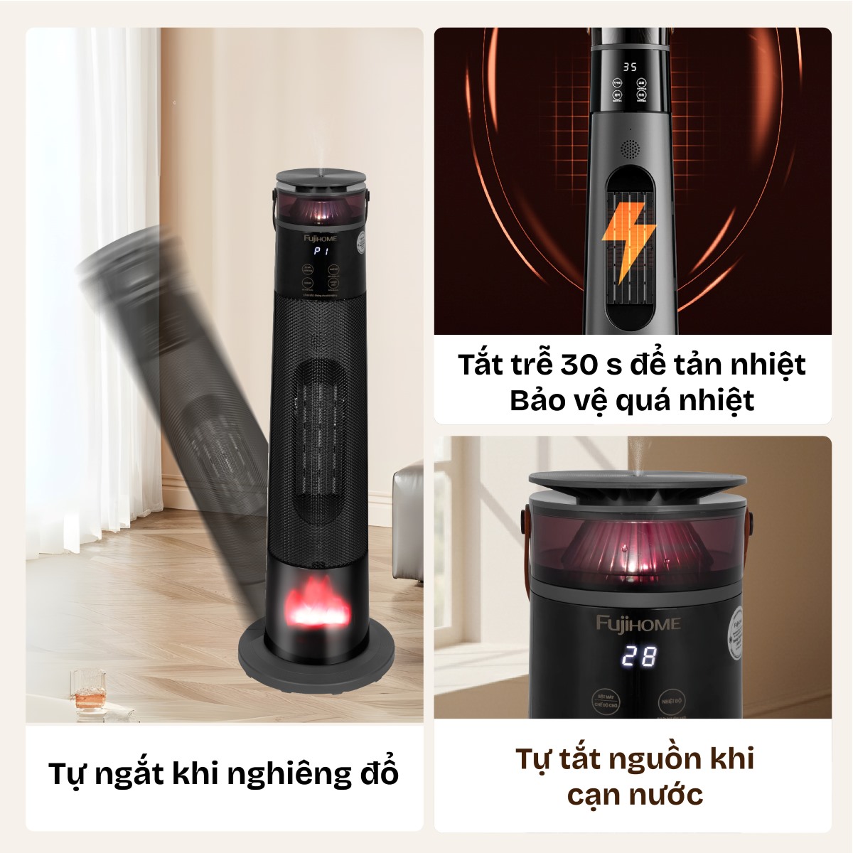 Hình ảnh chi tiết Thiết bị sưởi để sàn làm nóng bằng gốm Fujihome FH3303B - Ảnh số 28