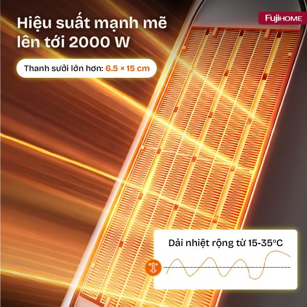 Hình ảnh chi tiết Thiết bị sưởi để sàn làm nóng bằng gốm Fujihome FH3303B - Ảnh số 7