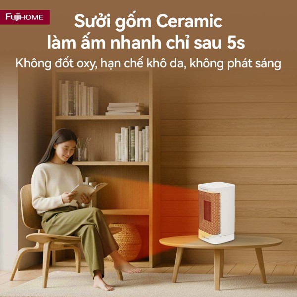 Hình ảnh chi tiết Máy sưởi gốm mini Fujihome FH600 - Ảnh số 6