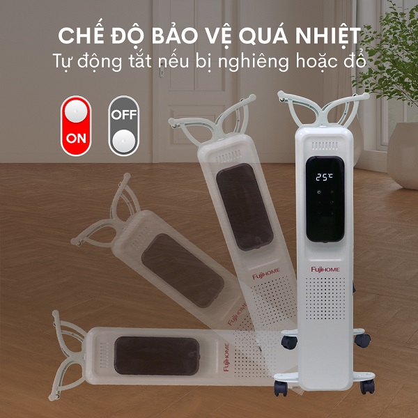 Hình ảnh chi tiết Máy sưởi dầu Fujihome OH8613 - Ảnh số 15