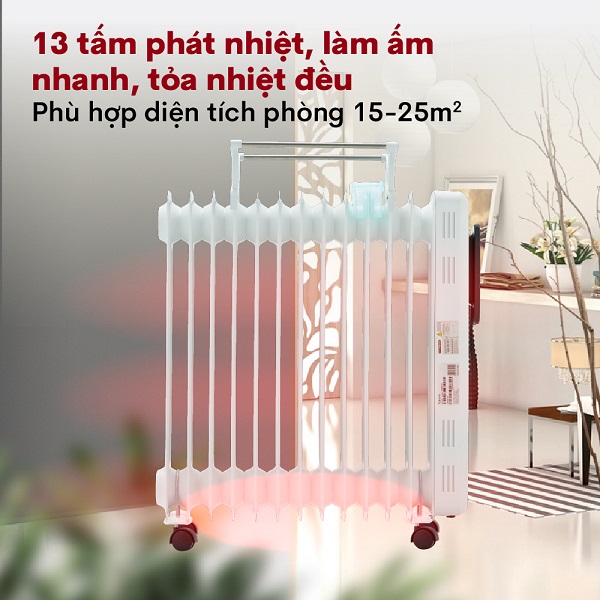 Hình ảnh chi tiết Máy sưởi dầu Fujihome OH8613 - Ảnh số 8