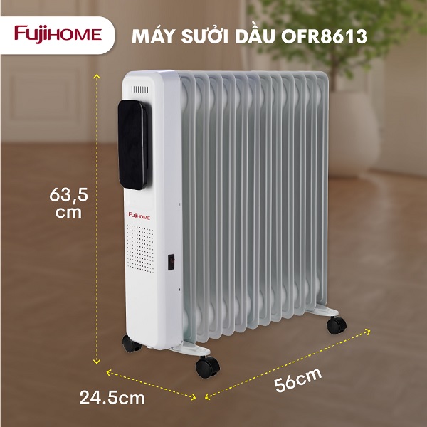 Hình ảnh chi tiết Máy sưởi dầu Fujihome OH8613 - Ảnh số 11