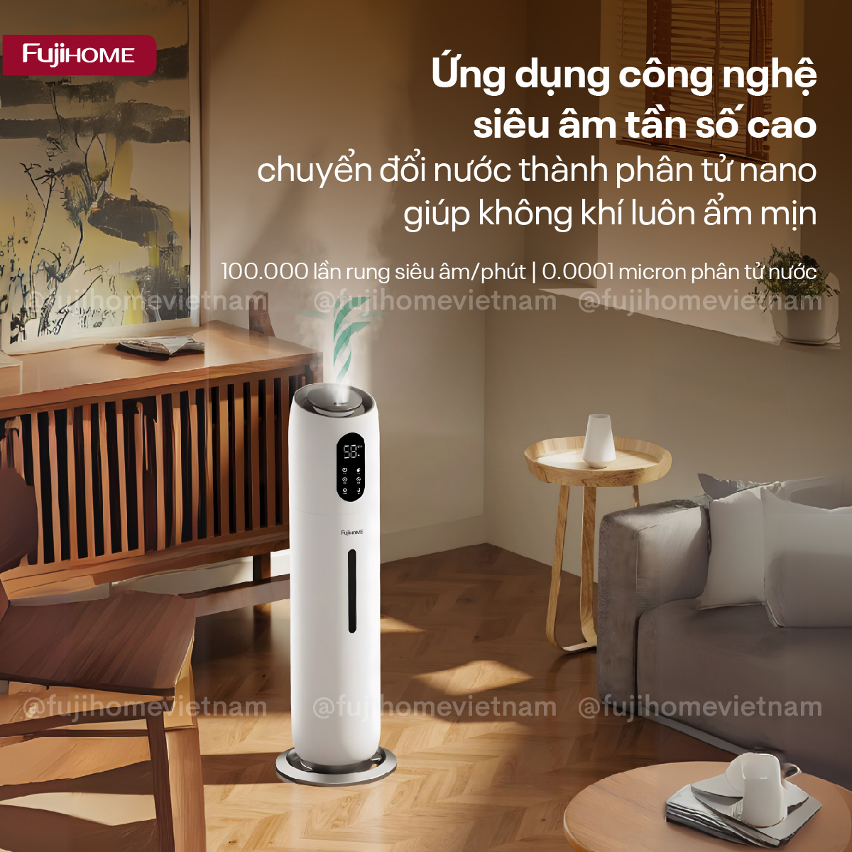 Hình ảnh chi tiết Máy Tạo Ẩm Xông Tinh Dầu khử khuẩn UV Fujihome HM10UV-WIFI (IMEI) - Ảnh số 19