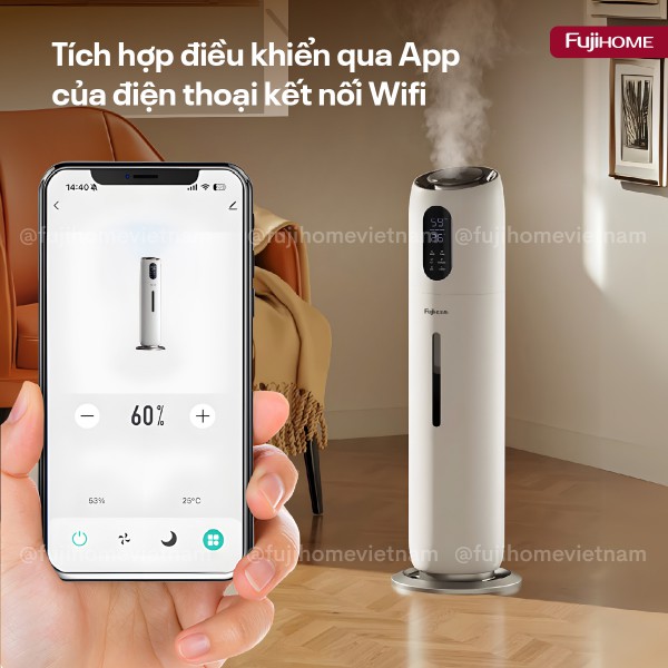 Hình ảnh chi tiết Máy Tạo Ẩm Xông Tinh Dầu khử khuẩn UV Fujihome HM10UV-WIFI (IMEI) - Ảnh số 6