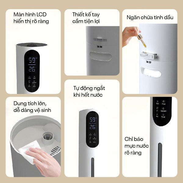 Hình ảnh chi tiết Máy Tạo Ẩm Xông Tinh Dầu khử khuẩn UV Fujihome HM10UV-WIFI (IMEI) - Ảnh số 8