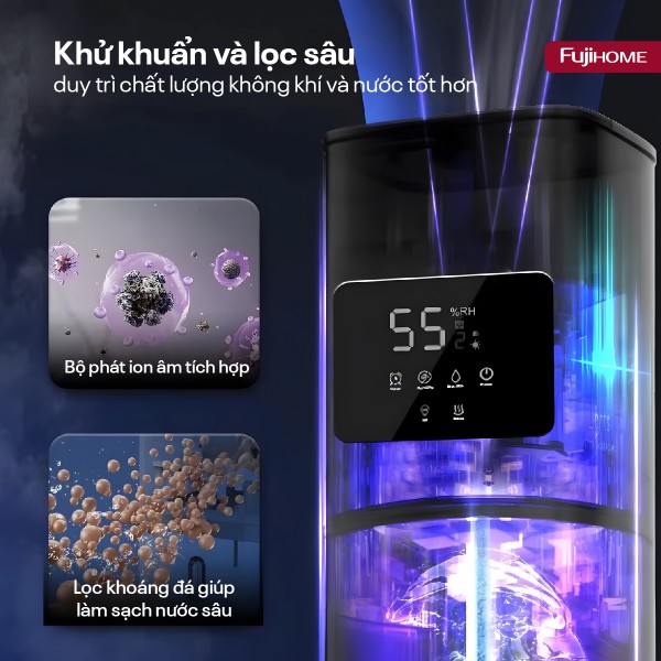Hình ảnh chi tiết Máy Tạo Ẩm Xông Tinh Dầu khử khuẩn UV Fujihome HM09UV2 (IMEI) - Ảnh số 14