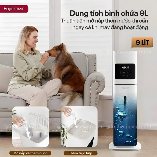 Hình ảnh chi tiết Máy Tạo Ẩm Xông Tinh Dầu khử khuẩn UV Fujihome HM09UV2 (IMEI) - Ảnh số 4