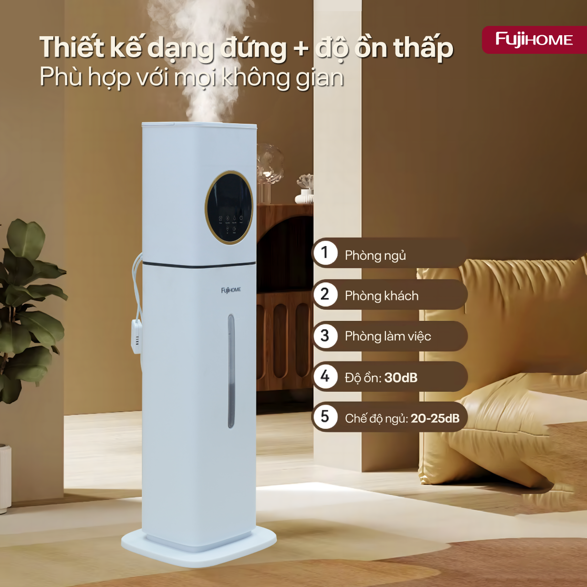 Hình ảnh chi tiết Máy tạo ẩm xông tinh dầu khử khuẩn UV Fujihome HM09UV1 (IMEI) - Ảnh số 5