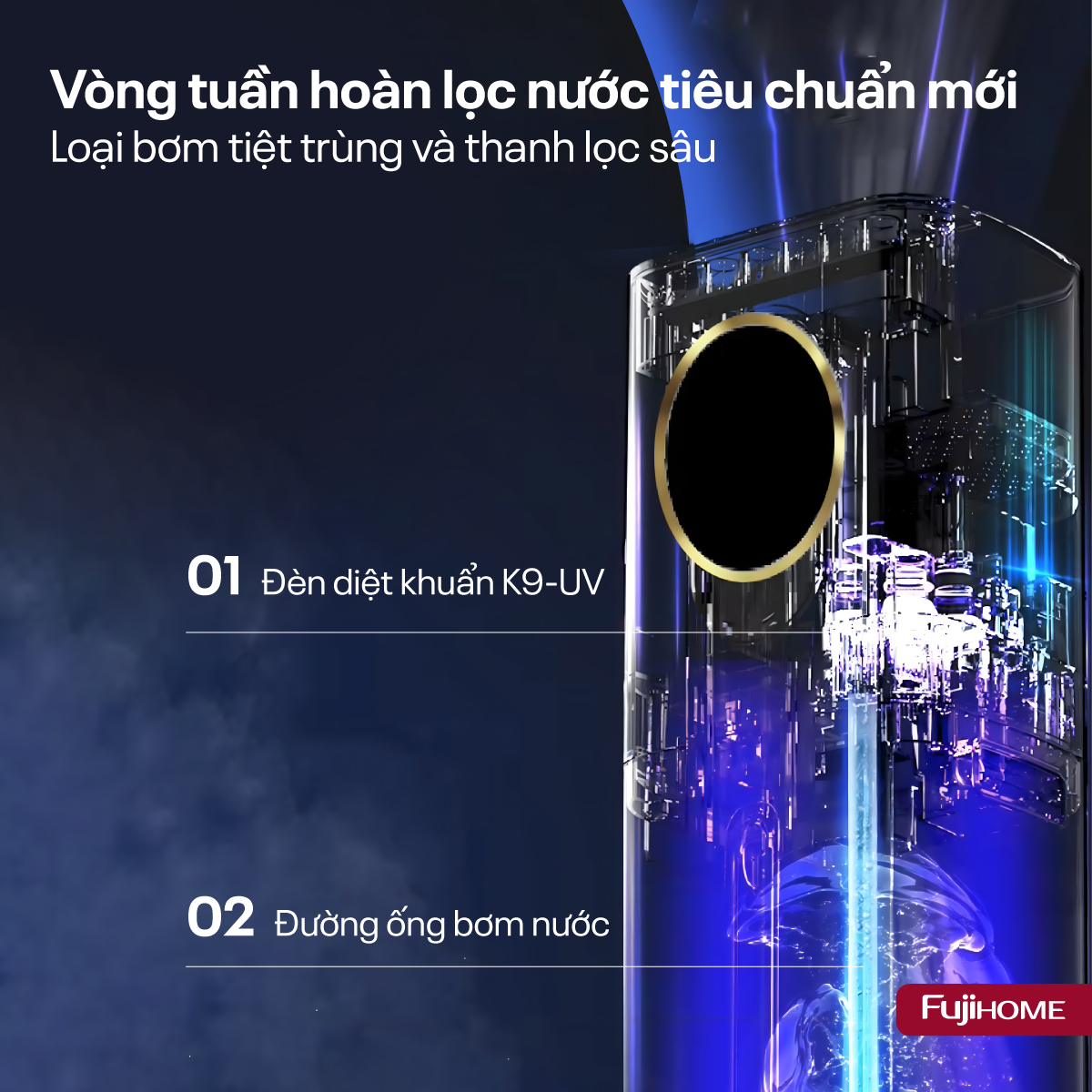 Hình ảnh chi tiết Máy tạo ẩm xông tinh dầu khử khuẩn UV Fujihome HM09UV1 (IMEI) - Ảnh số 7
