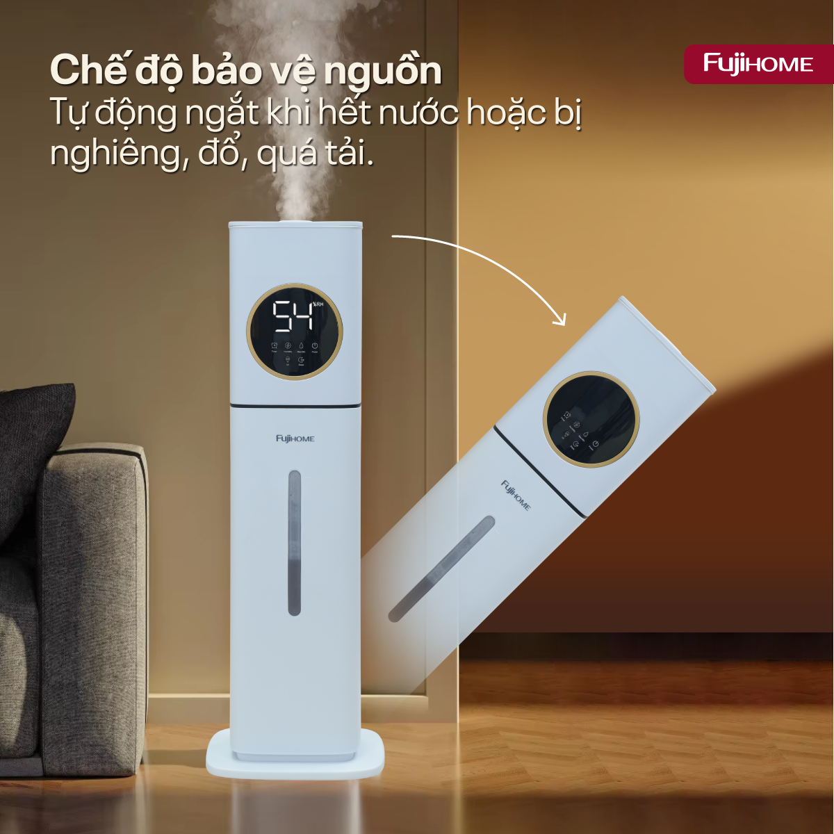 Hình ảnh chi tiết Máy tạo ẩm xông tinh dầu khử khuẩn UV Fujihome HM09UV1 (IMEI) - Ảnh số 9